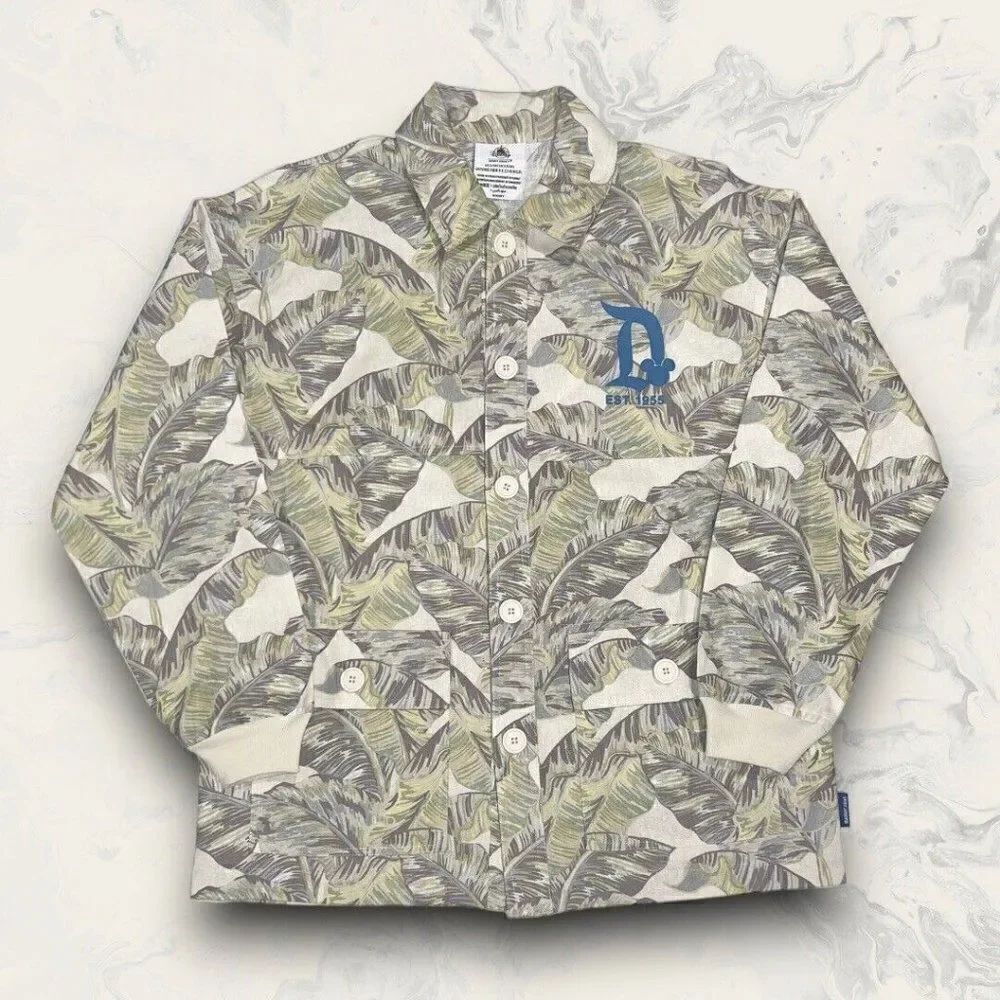 Disney Shirt Jersey Disneyland Resort Tropical Leaf Puff Print Mens Size Small